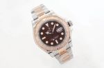 EWS Factory Rolex Yacht-master 40*11.5mm 3235 Movement 904L Steel Brown Face Watch